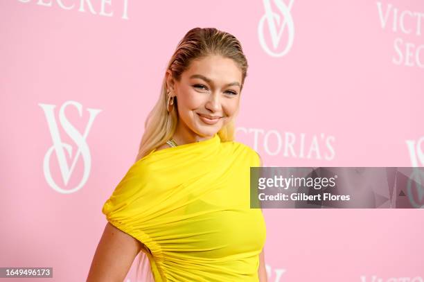 Gigi Hadid on the red carpet at the Victoria's Secret World Tour 2023 event at The Manhattan Center on September 6, 2023 in New York, New York.