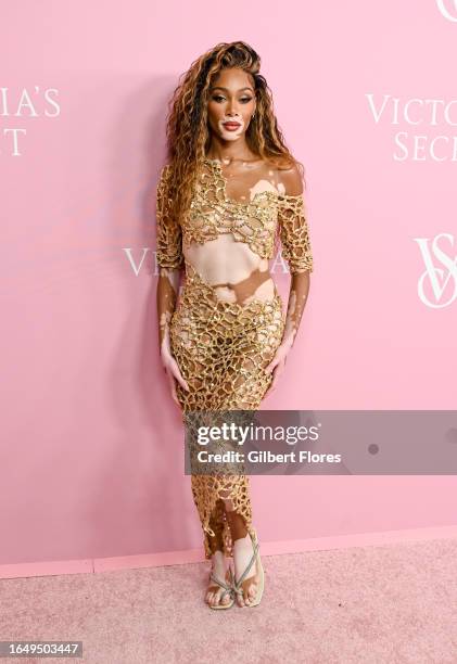 Winnie Harlow on the red carpet at the Victoria's Secret World Tour 2023 event at The Manhattan Center on September 6, 2023 in New York, New York.