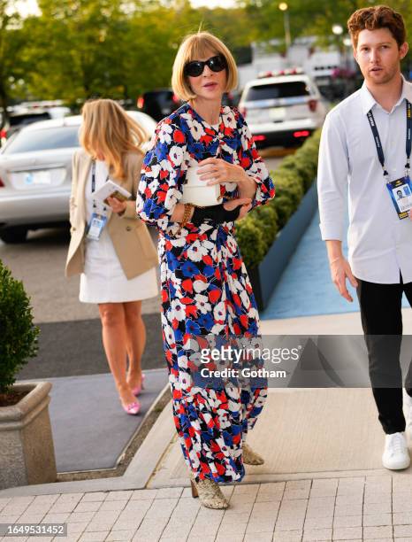 Anna Wintour is seen at the 2023 US Open Tennis Tournament on August 30, 2023 in New York City.