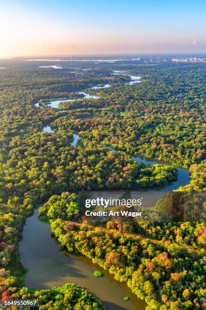 rural texas river aerial - houston texas stock pictures, royalty-free photos & images