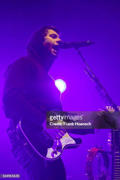 Canadian singer Ryan Marshall of Walk Off The Earth performs live during a concert at the Huxleys on March 29, 2013 in Berlin, Germany.