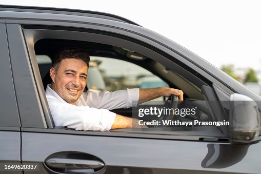 Guy In Car Driving Smiling High-Res Stock Photo - Getty Images