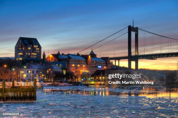 gothenburg harbor in winter - gothenburg sweden stock pictures, royalty-free photos & images