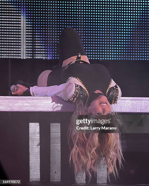 Aubrey O'Day appears In The Knockouts Burlesque Show at Seminole Casino Coconut Creek on March 29, 2013 in Coconut Creek, Florida.