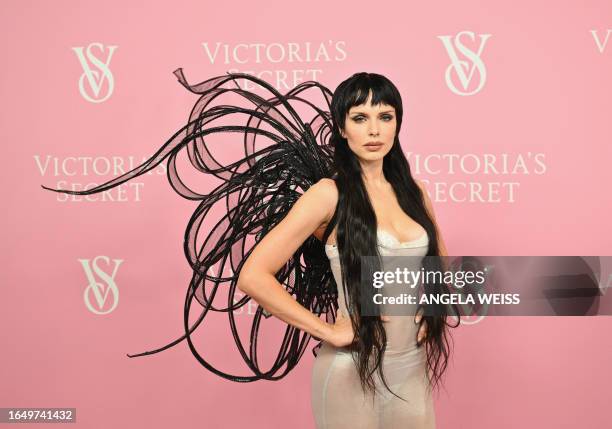Italian actress Julia Fox attends the Victoria's Secret New York Fashion Week kickoff event celebrating Victoria's Secret The Tour '23, at the...