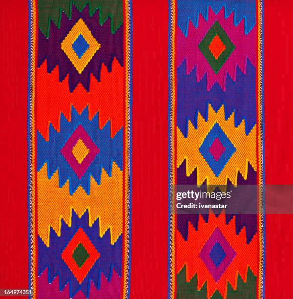 cotton, linnen, wool textile fabric canvas detail background - mexican textile stock pictures, royalty-free photos & images