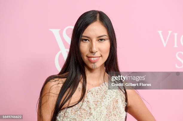 Quannah Chasinghorse on the red carpet at the Victoria's Secret World Tour 2023 event at The Manhattan Center on September 6, 2023 in New York, New...