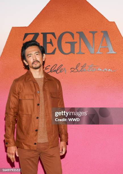 John Cho at the ZEGNA x The Elder Statesman party on September 6, 2023 in Los Angeles, California