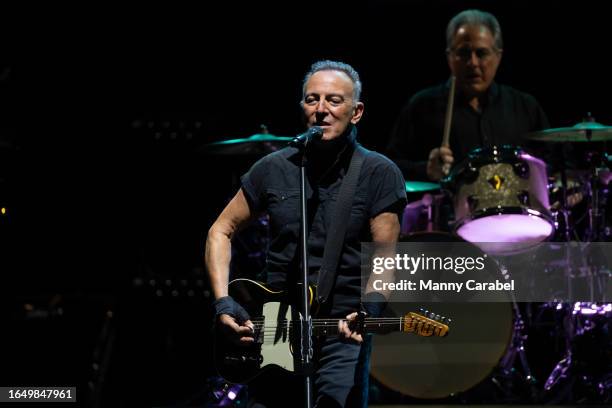 Bruce Springsteen performs at MetLife Stadium on August 30, 2023 in East Rutherford, New Jersey.