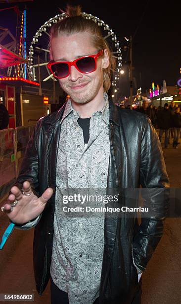 Macaulay Culkin attends the 50th Foire du Trone - Opening Night at Pelouse De Reuilly on March 29, 2013 in Paris, France.