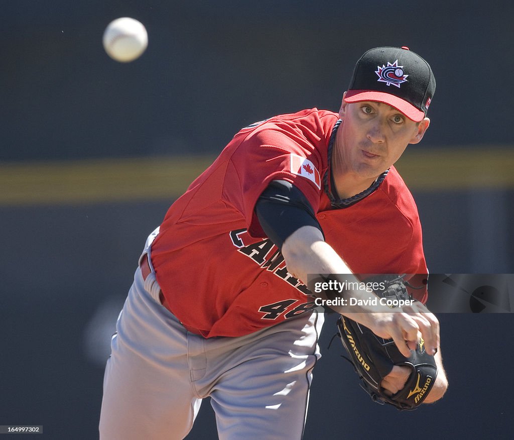 Mar 3 2009 Team Canada Starting Pitcher Scott Richmond Throws During mar-3-2009-team-canada-starting-pitcher-scott-richmond-throws-during