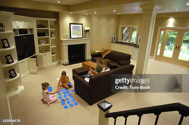 Basement reno in Oakville home of Martha Hanes. Kids are Olivia , Georgia Thomas, 2.