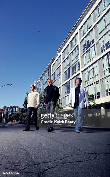 Sept-2008. The partners of Core Architects -- Deni Poletti, Charles Gane, Babak Eslahjou. For profile. Photo of them with the Freed buildings in the...