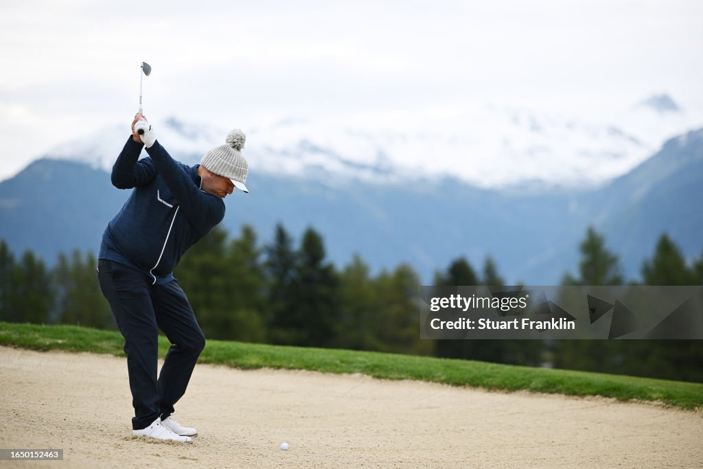 Jc Ritchie JC Ritchie of South Africa plays their second shot on the 12th hole ...