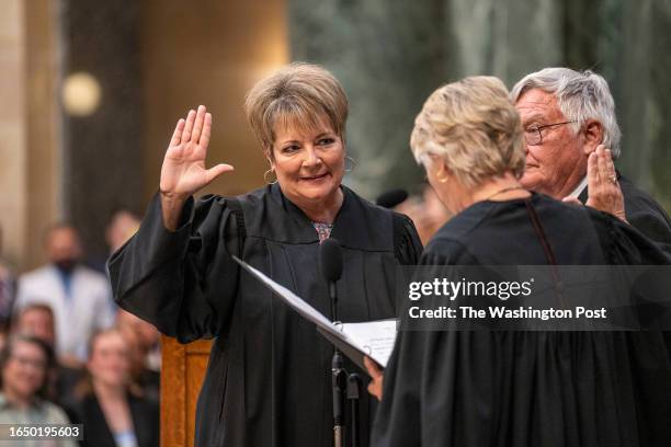 August 1: Janet Protasiewicz is sworn in for her position as a State Supreme Court Justice at the Wisconsin Capitol rotunda in Madison, Wis. On...