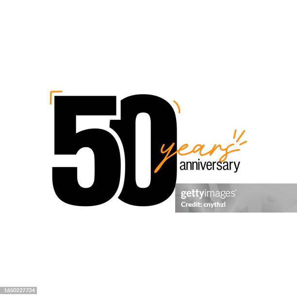 50-jähriges jubiläum vektor-vorlagen-design-illustration für grußkarte, poster, broschüre, web-banner usw. - 50 jahrestag stock-grafiken, -clipart, -cartoons und -symbole