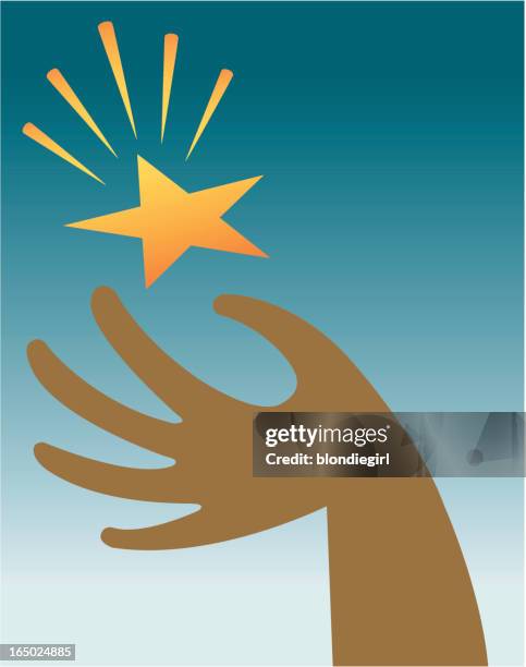dream - reaching stars stock illustrations