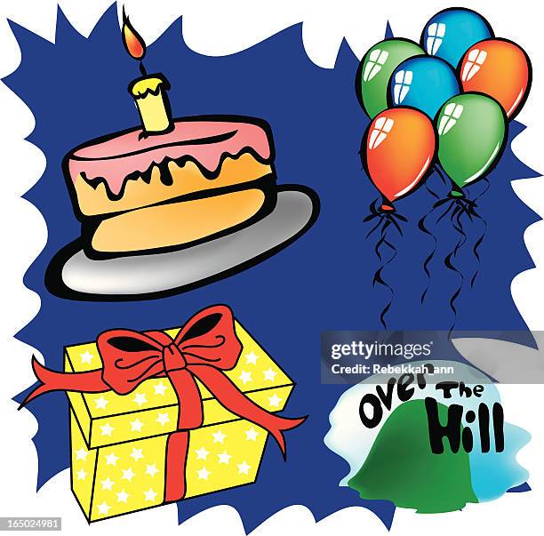 birthday celebrations! - surprise birthday party stock illustrations