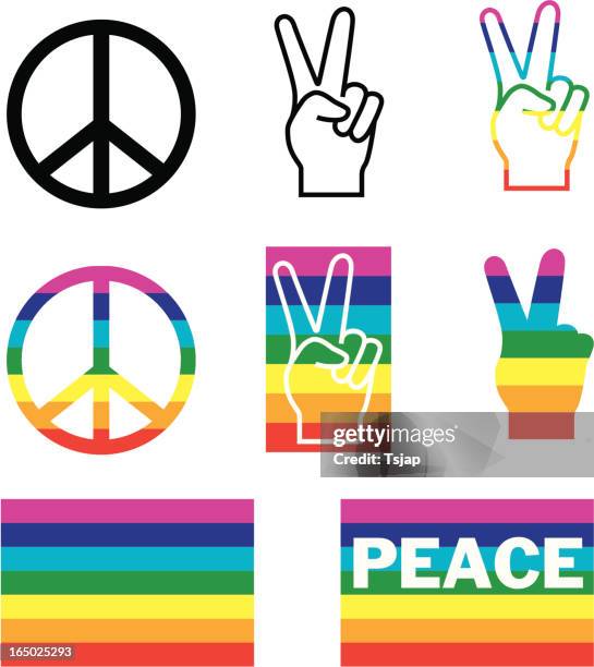 ilustrações, clipart, desenhos animados e ícones de paz vetor elementos de design - peace sign