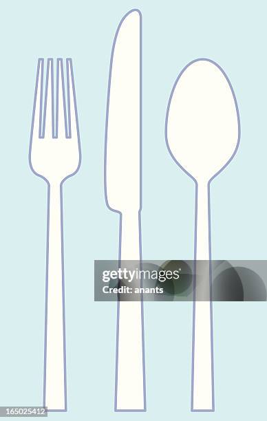 vector - fork_knife_spoon #2 - table placard stock illustrations