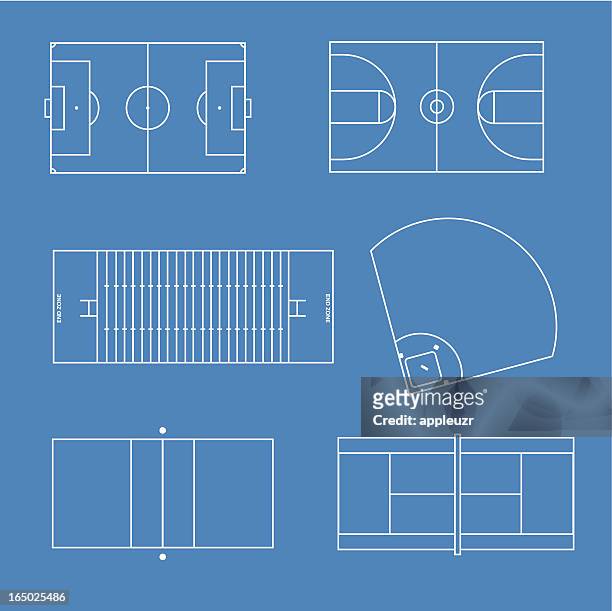 スポーツフィールド - tennis court点のイラスト素材／クリップアート素材／マンガ素材／アイコン素材
