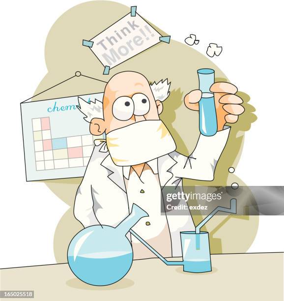 scientist - laboratory room stock illustrations