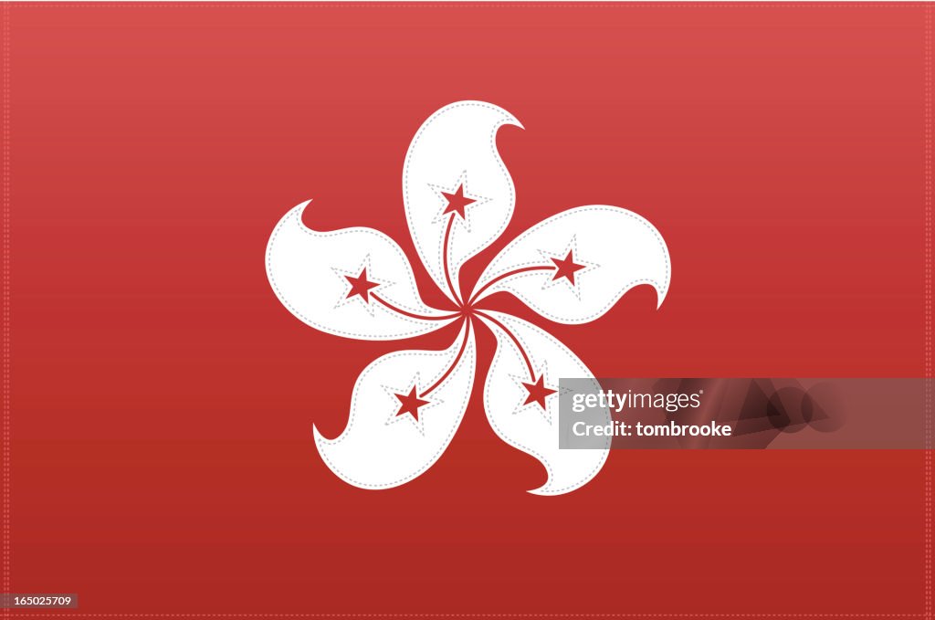 Flagge von Hongkong (Vektor