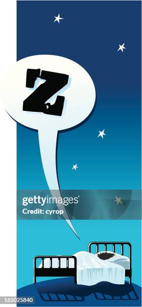 blue sleep - snoring stock illustrations