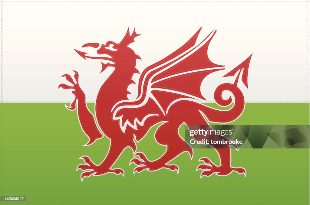 Wales Flagge (Vektor