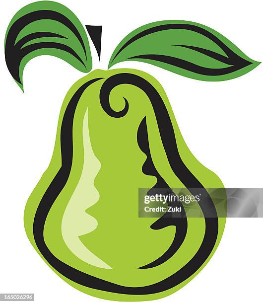 beautiful pear - bartlett pears stock illustrations