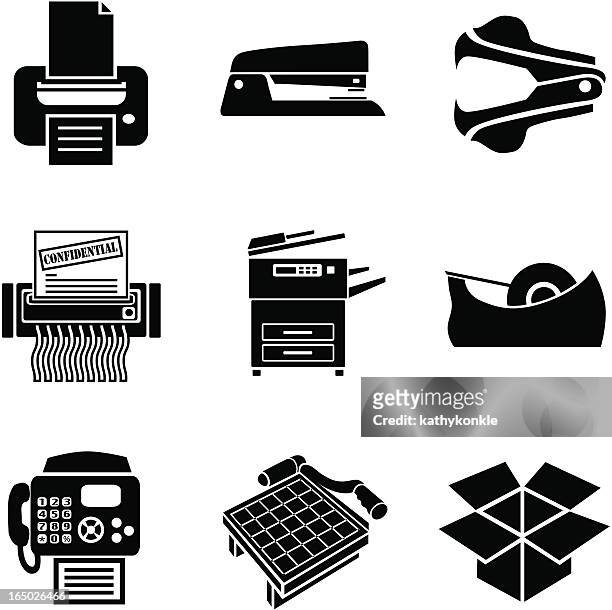 business 06 copy room - photocopier stock illustrations