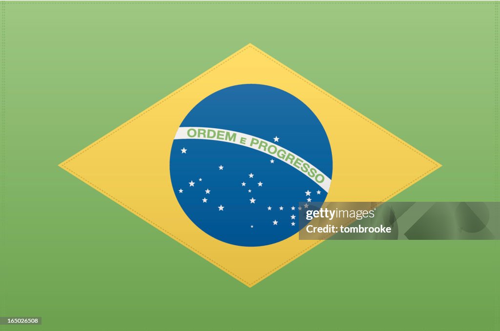 Brasilien Flagge (Vektor