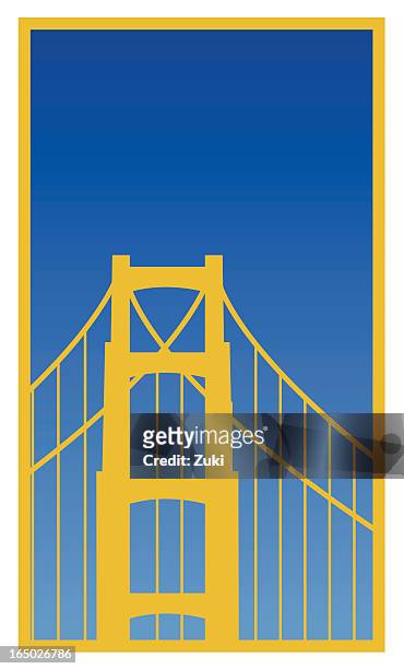 ilustrações, clipart, desenhos animados e ícones de ponte golden gate - golden gate bridge