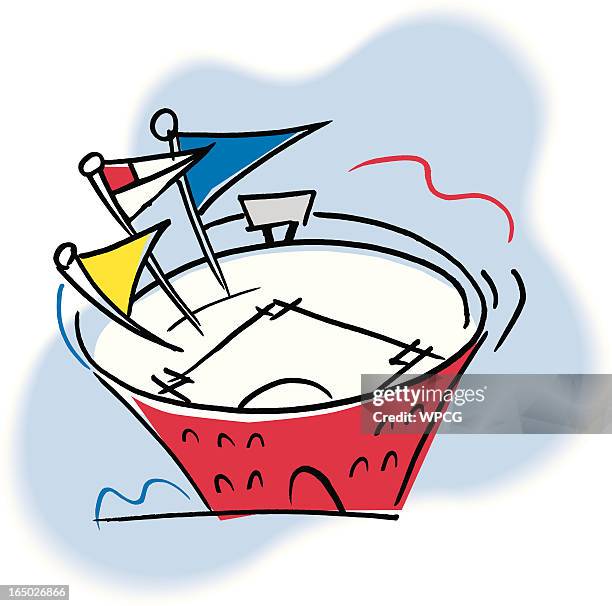ballpark - baseball field stock illustrations