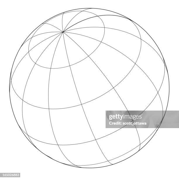 stockillustraties, clipart, cartoons en iconen met globe -  wireframe vector - wire balls