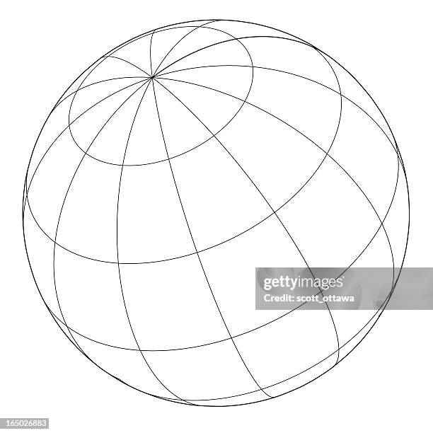 globe -  wireframe vector - latitude longitude stock illustrations