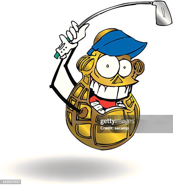 golf nut - peanuts stock illustrations