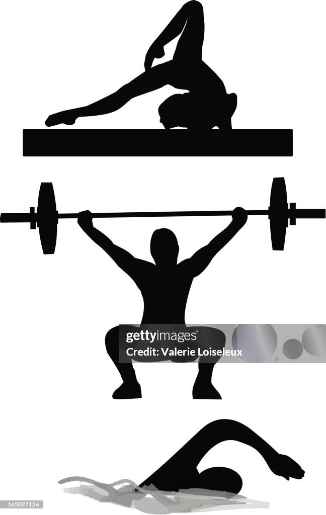 Ginástica, Halterofilismo e Natação