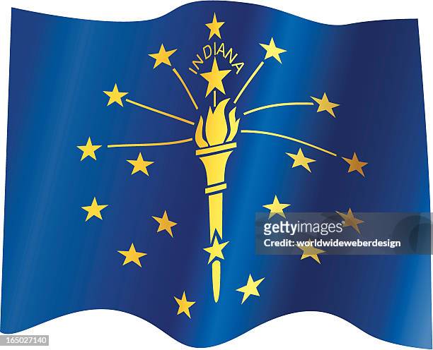 state flag of indiana - indianapolis stock illustrations