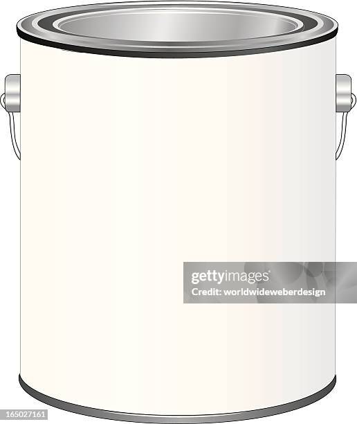 vector illustration of a paint can - paint can stock illustrations