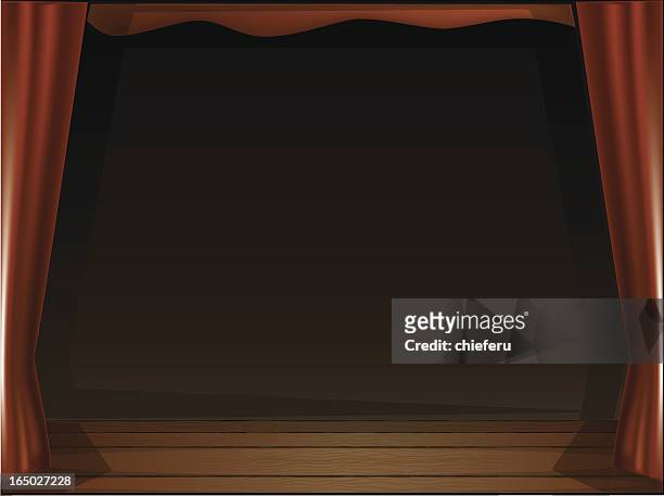 stage curtains - acting curtain stock illustrations