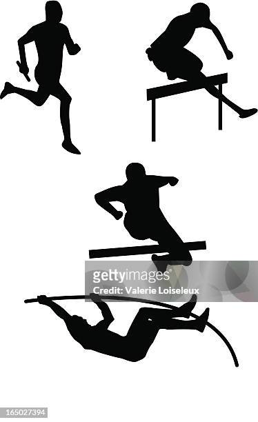 athletics - high jump stock illustrations