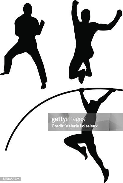 martial arts and athletics - taekwondo stock illustrations