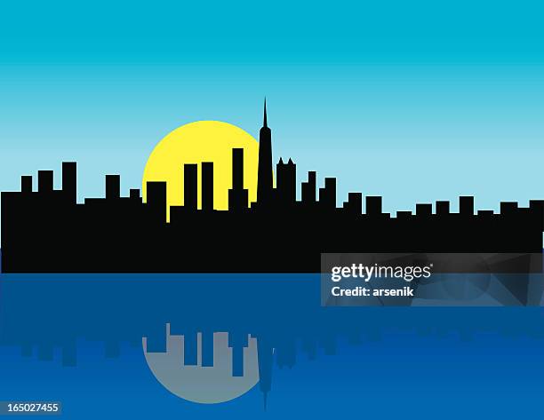 chicago skyline - chicago skyline daytime stock illustrations