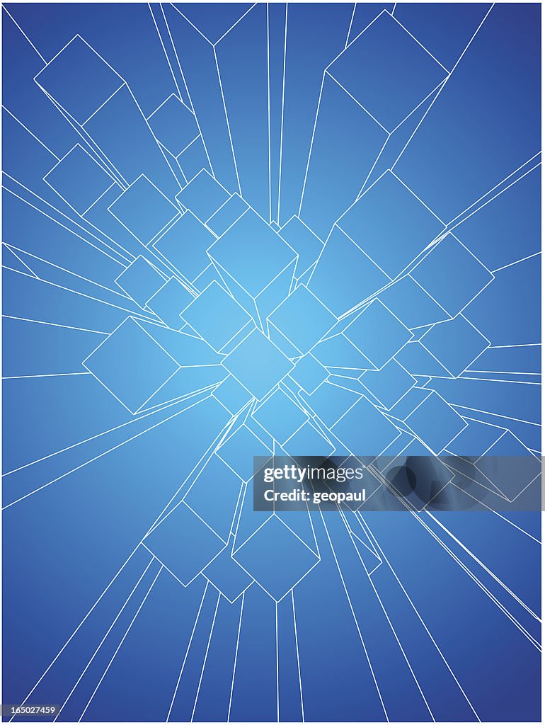 Perspective Box Vector Wireframe Boxes In Perspective Vector High-Res Vector Graphic - Getty ...