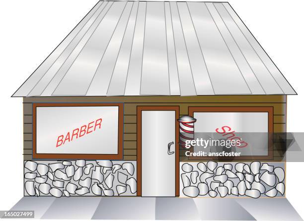 barber shop - vector (100 % preview) - roofing services stock illustrations
