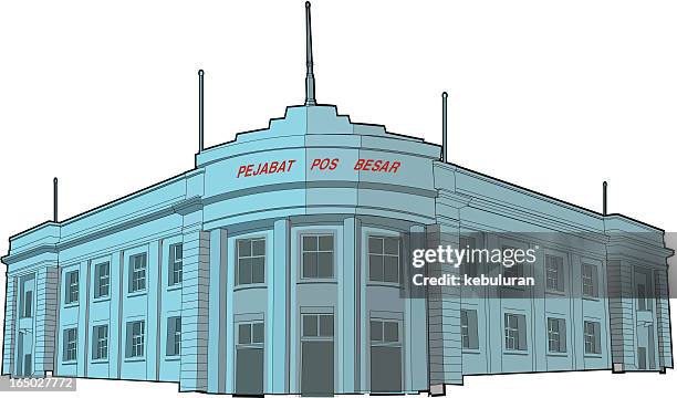old building - piling construction stock illustrations