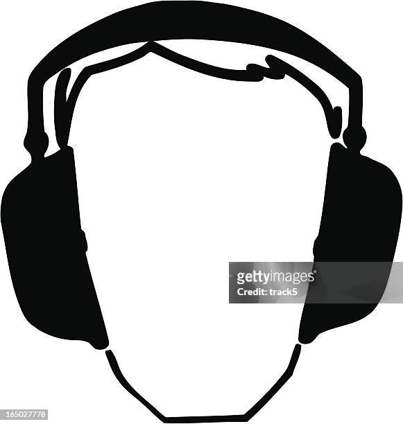 conceptual noise pollution icon set against a white background - ear protection 幅插畫檔、美工圖案、卡通及圖標