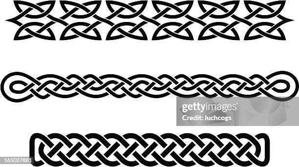 ilustraciones, imágenes clip art, dibujos animados e iconos de stock de celta mallas - trenzado