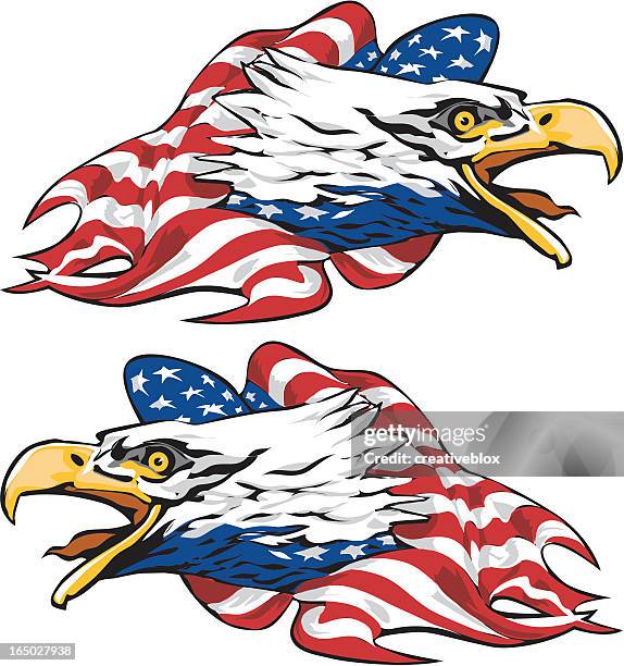 lets roll! (jpg & vector) - american flag eagle stock illustrations